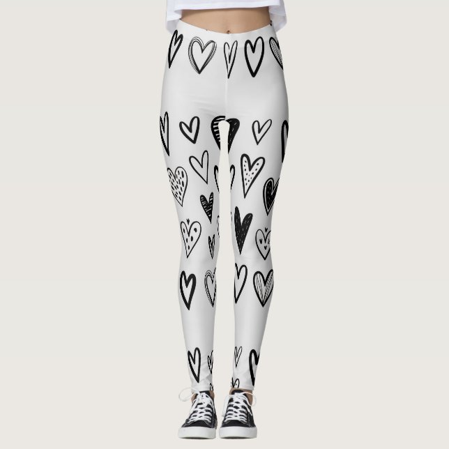 Leggings cœurs adorables (Devant)