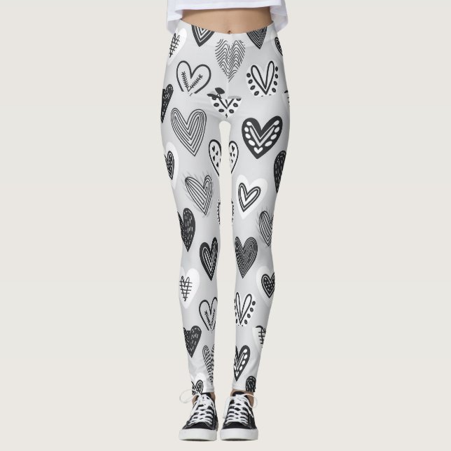 Leggings cœurs adorables (Devant)
