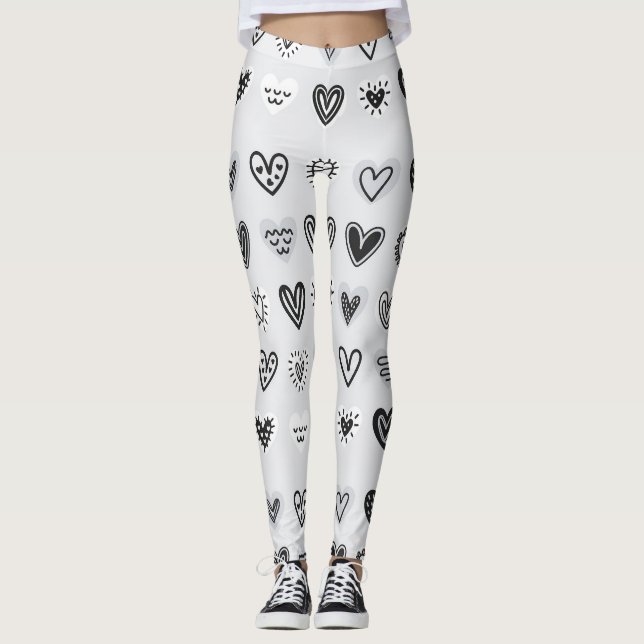 Leggings coeurs adorables (Devant)