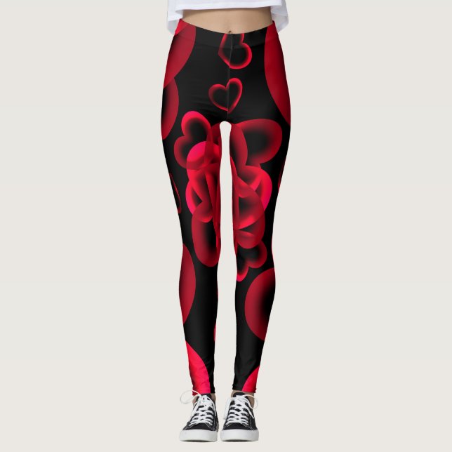 Leggings Coeurs beaucoup Motif (Devant)
