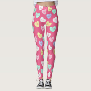 Leggings Coeurs bonbons de Saint-Valentin classiques
