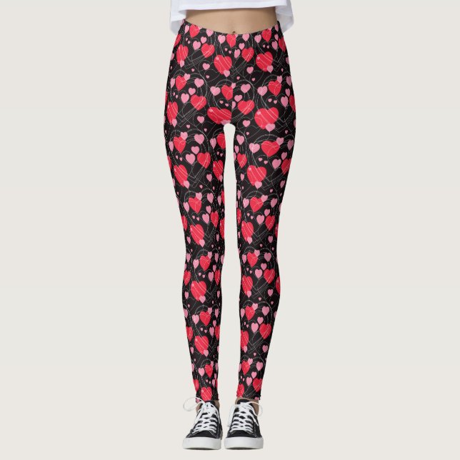 Leggings Coeurs, coeur, coeur (Devant)