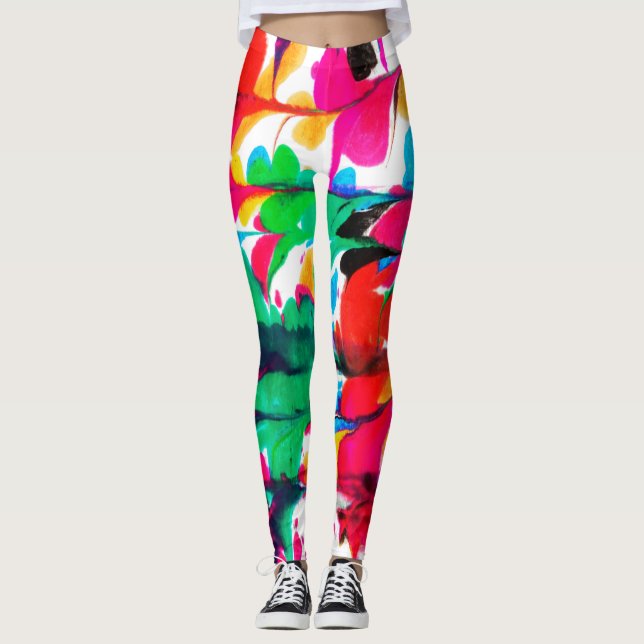 Leggings Coeurs colorés (Devant)