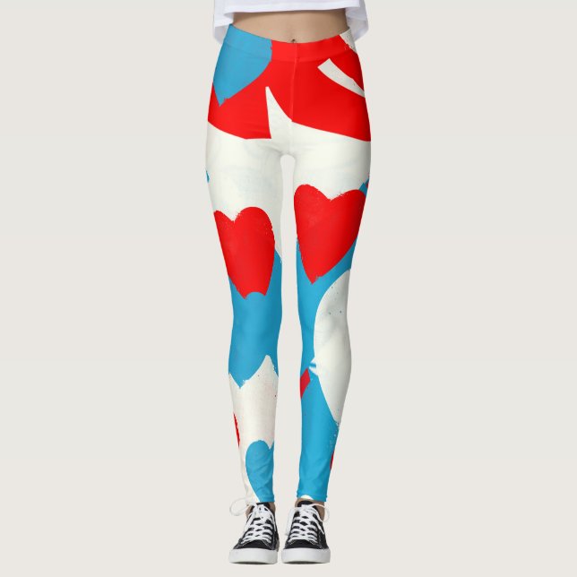 Leggings Coeurs d'amour (Devant)