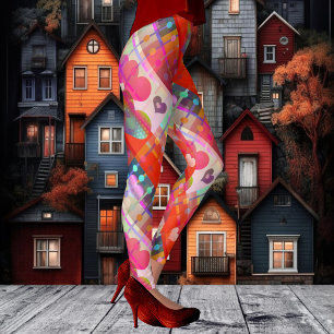 Leggings Coeurs d'amour multicolores Legings Motifs