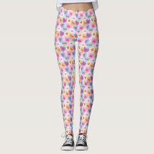 Leggings Coeurs de bonbons (Rose)