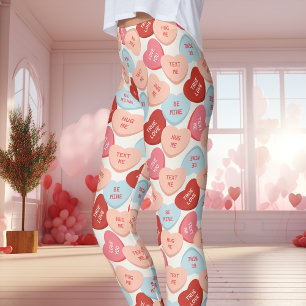 Leggings Cœurs de Conversation en Bonbons pour la Saint-Val