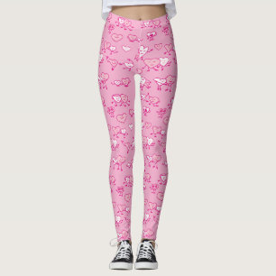 Leggings Coeurs de danse rose Couples de LOving Valentine