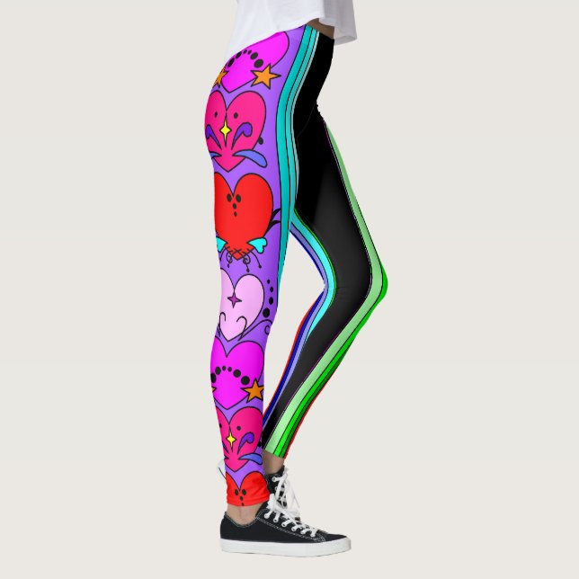 Leggings Coeurs de fantaisie (Droite)
