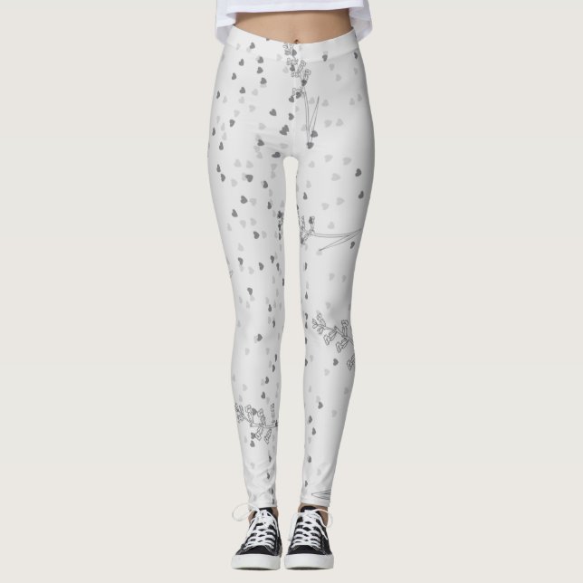LEGGINGS COEURS ET BRANCHES (Devant)