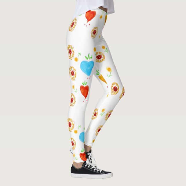 Leggings Coeurs Et Fleurs (Droite)