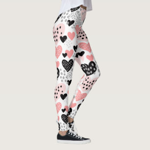 Leggings Coeurs et points tirés à la main ID Motif471