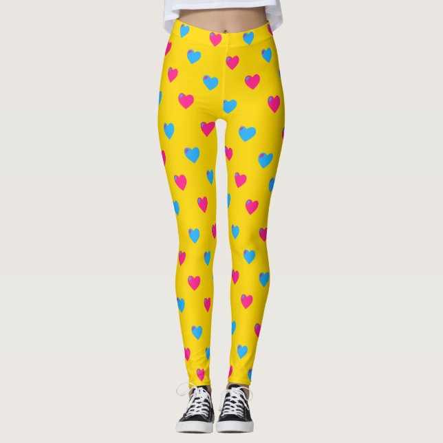 Leggings Cœurs Moyens Fierté Pan (Devant)