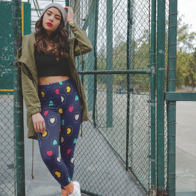 Leggings Coeurs multicolores (Créateur téléchargé)