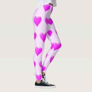 Leggings Coeurs pourpres - Mon amour