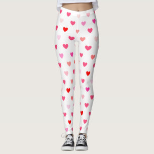 Leggings Coeurs roses et rouges de jour de Valentines