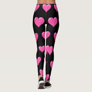 Leggings Coeurs roses - Mon amour -