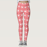 Leggings coeurs rouge-rose en pastel, motif de pois noir<br><div class="desc">Conception élégante, moderne et élégante représentant les coeurs de rose en pastel et le motif de pois noir sur un arrière - plan rouge en pastel. Cette belle, féminine et contemporaine copie, avec son effet simple pourtant renversant, est le cadeau parfait. Vous pouvez customiser le produit en ajoutant simplement votre...</div>