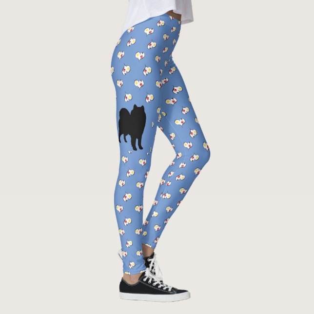 Leggings Coeurs Silhouette Samoyés (Droite)