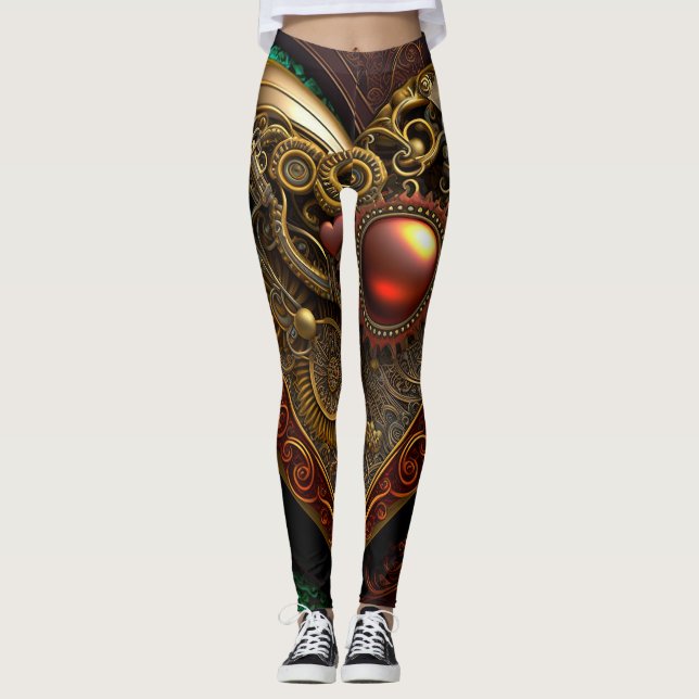 Leggings Coeurs Steampunk (Devant)