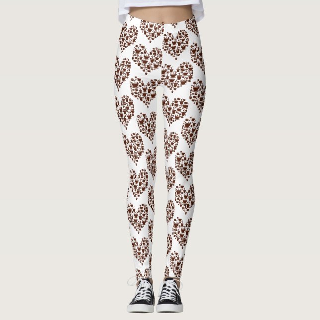Leggings Coffee Lover Heart Thunder_Cove (Devant)