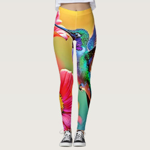 Leggings Colibri vibrant au coucher du soleil