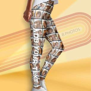 Leggings Collage de 8 photos - Grille minimaliste moderne a