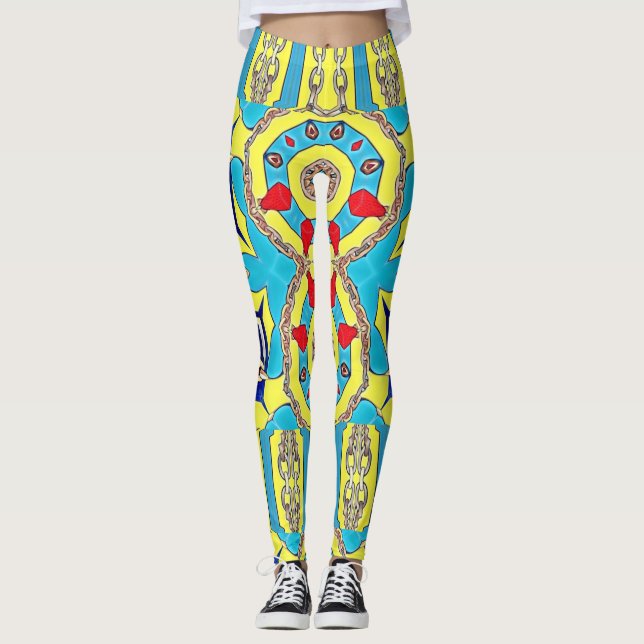 LEGGINGS COLLAGE DE CONCEPTEUR NAUTIQUE (Devant)