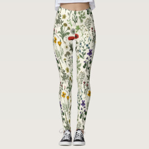 Leggings Collage de fleurs sauvages