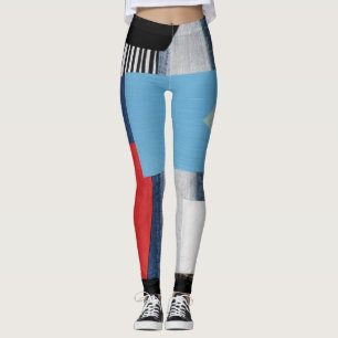 Leggings Collage moderne Design artistique géométrique