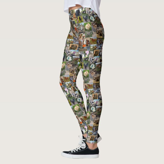 Leggings Collage photo de la ferme, (Gauche)