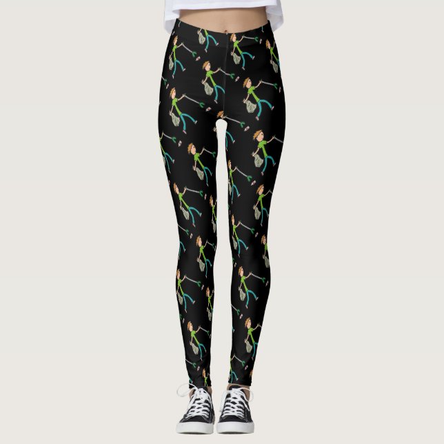 Leggings Collecte de journaux et de dossiers (Devant)