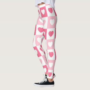 Leggings Collection d'amour du coeur rose moderne