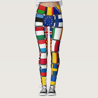 Leggings Collection de drapeaux internationaux, drapeaux du