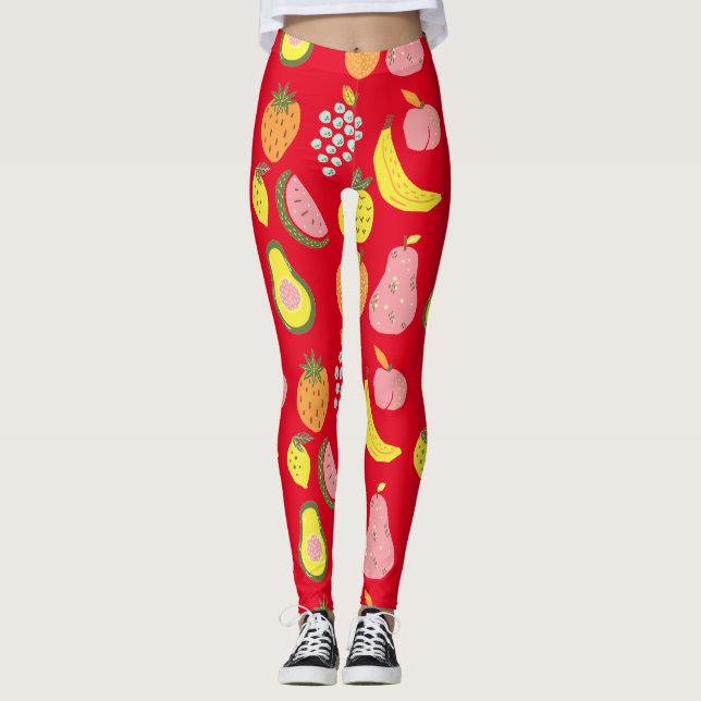 Leggings Collection de fruits assorés Thunder_Cove (Devant)