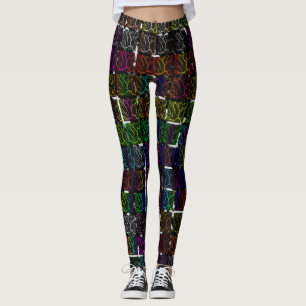 Leggings Collection de lave de l'espace fissuré