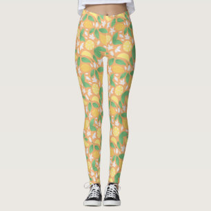 Leggings Collection de Motifs de paniers de fruits - Citron