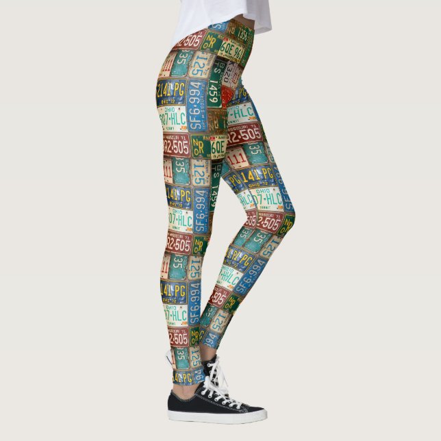 Leggings Collection de plaques de licence vintage (Droite)