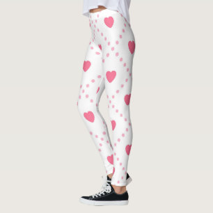 Leggings Collection des valentines du Coeur rose rustique
