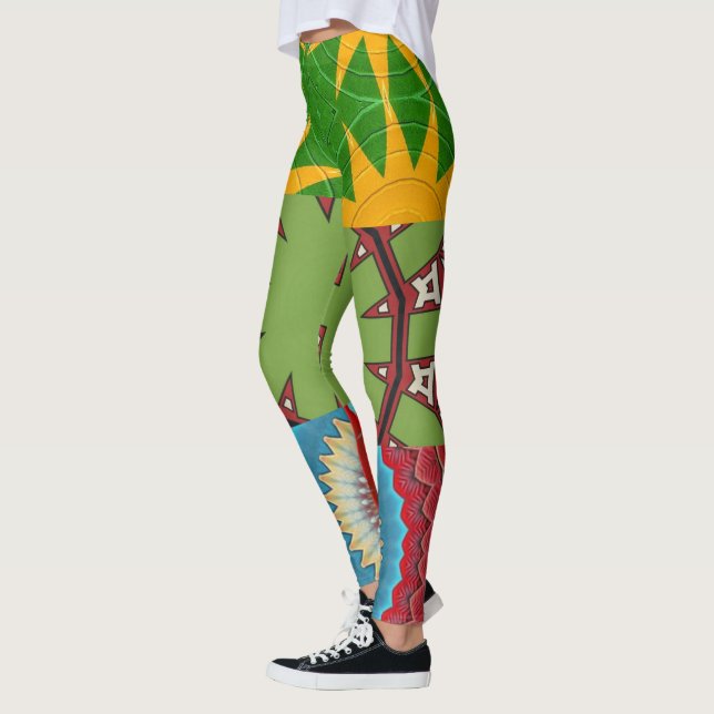 LEGGINGS COLLECTION DESIGNER COLLAGE ÉCLAT DE COULEUR  (Gauche)