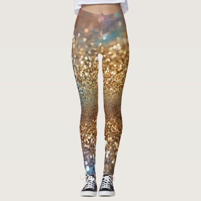 Leggings Collection Holographique Opal Parties scintillant  (Devant)