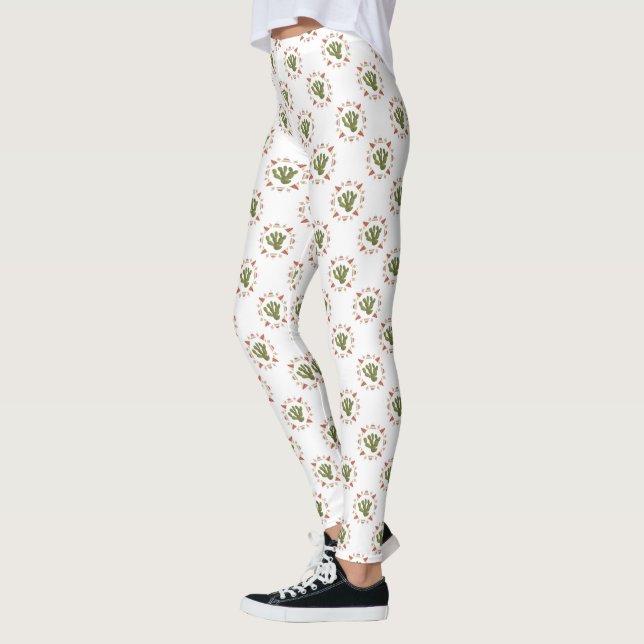 Leggings Collection Llamarama | Cercle de cactus (Gauche)