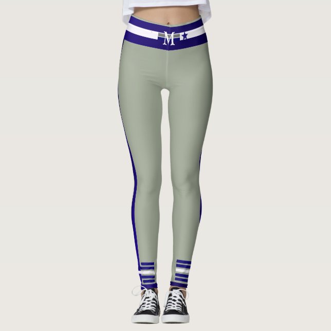 Leggings Collection Monogramme Playball Star - Bleu/Blanc/G (Devant)