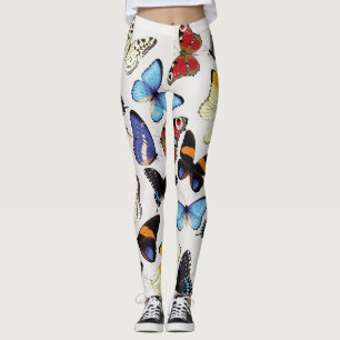 Leggings Collection réaliste de papillons vintages.