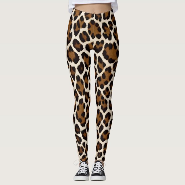 Leggings Collection tendance Leopard blanc haut de gamme (Devant)