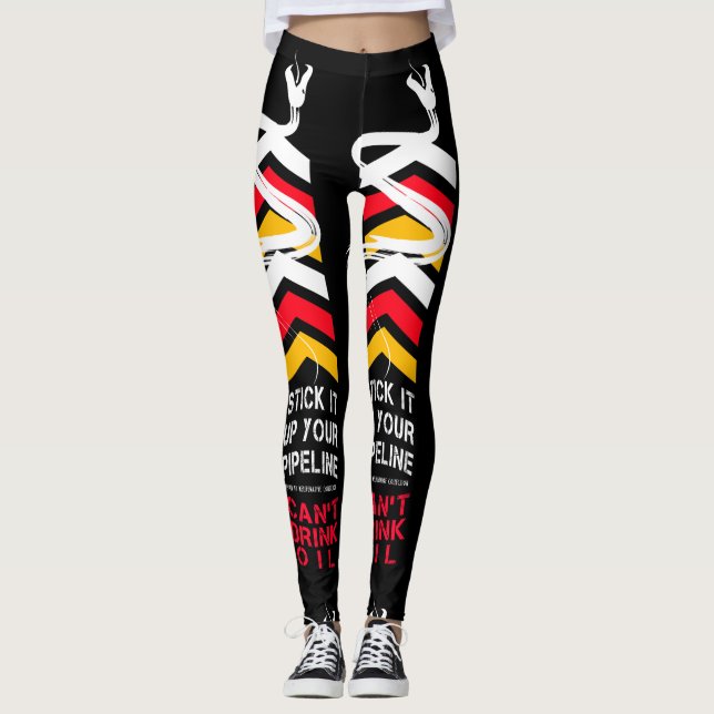 Leggings Collez-le vers le haut de votre canalisation (Devant)