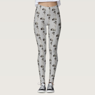 Leggings Colonnes de pierre ancienne sur gris
