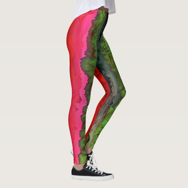 Leggings "Color Serenade" Art Abstrait coloré (Droite)