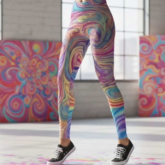 Leggings Color Swirls  (Créateur téléchargé)