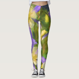 Leggings Colorado Blue Columbine Peinture - Art original